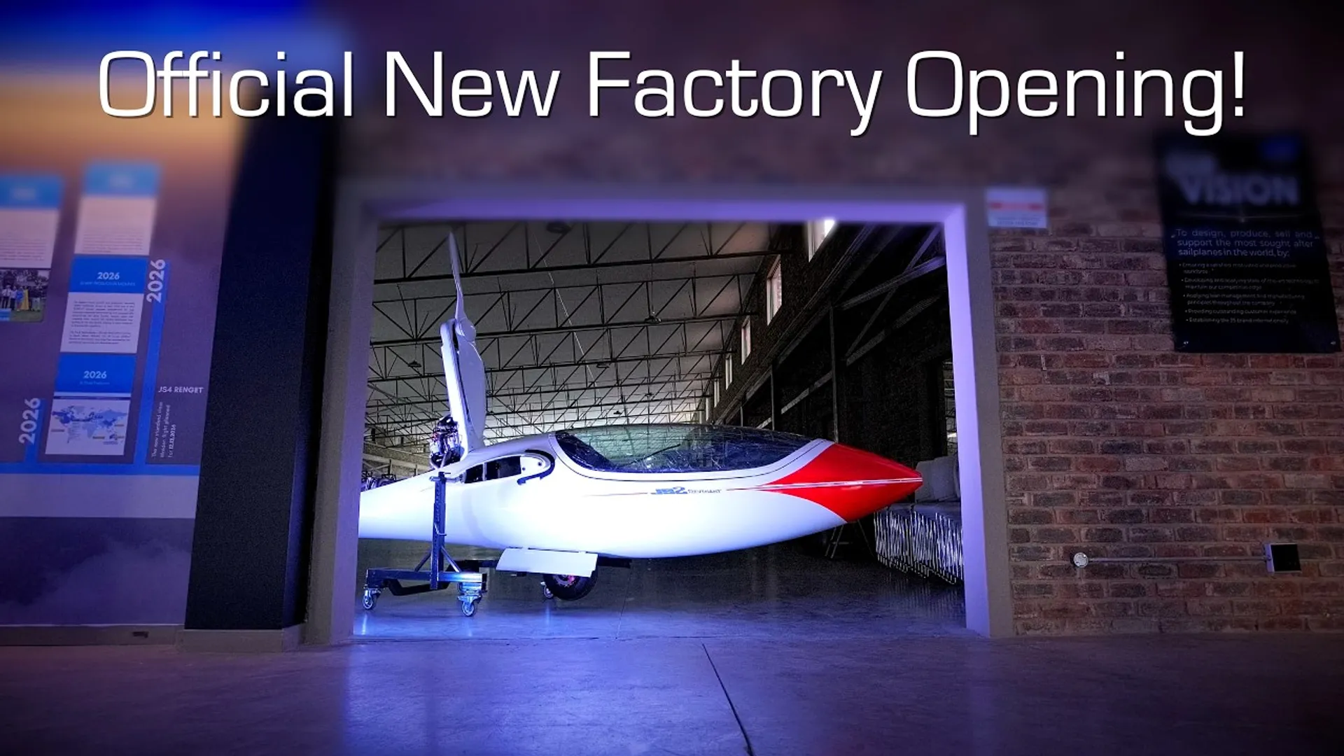 Jonker Sailplanes: Oficiální otevření nové továrny