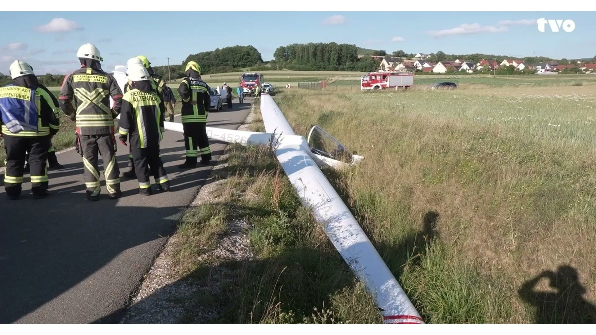 Tři nouzová přistání kluzáků u Bambergu